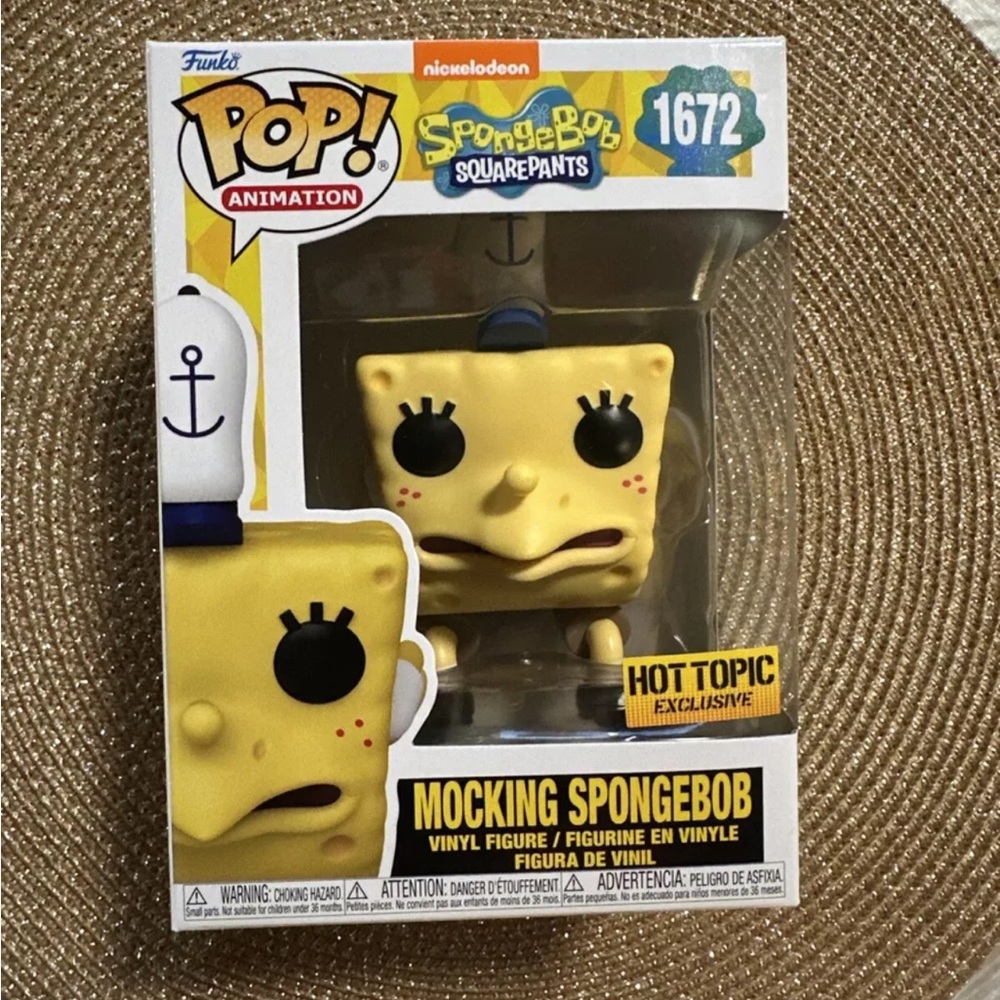 SpongeBob SquarePants:Mocking SpongeBob #1672 Hot Topic Exclusive Funko Pop MINT